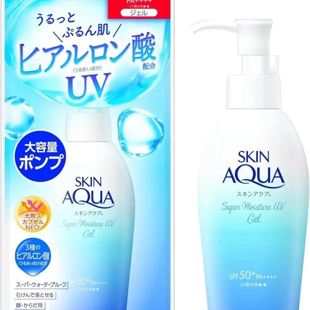 Skin Aqua Moisture UV Gel SPF 50+ PA++++ – Hydrating 140g (large) pump bottle